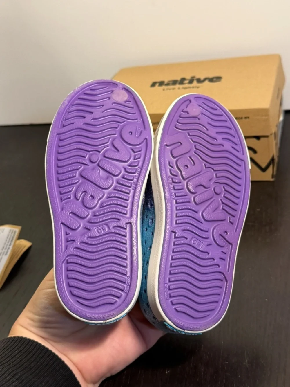 Native Jefferson Bling Slip On Shoes Glittered Starfish Little Kids/Toddler C9